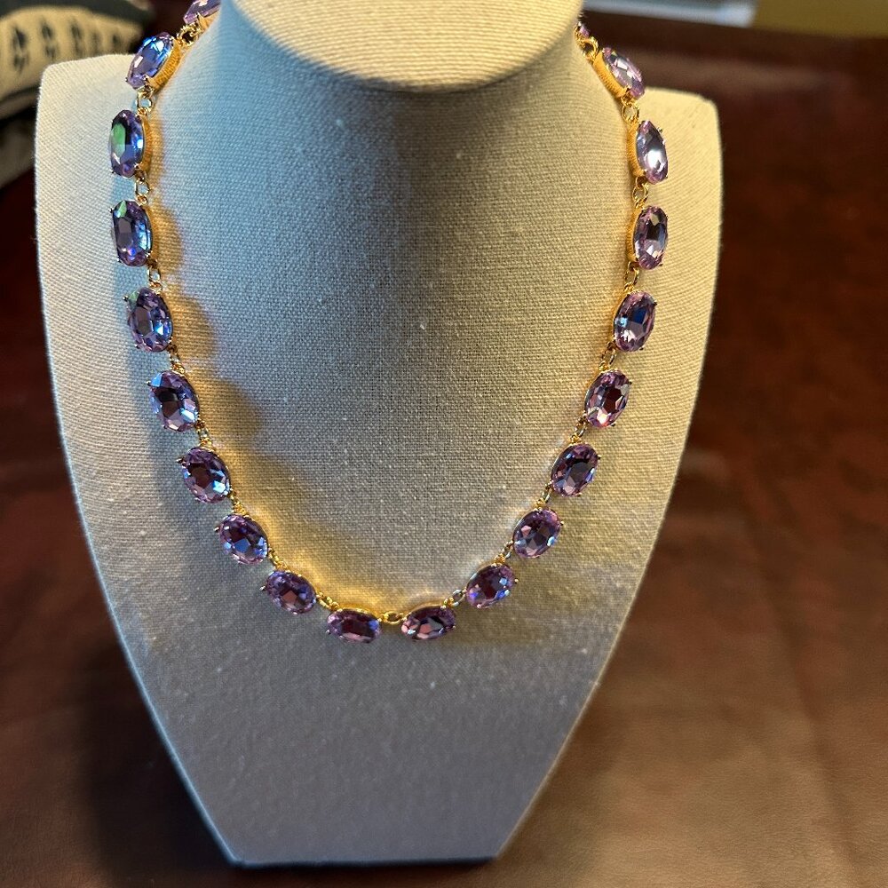 Park Lane Jewelry Blossom Necklace lavender petals statement piece NEW